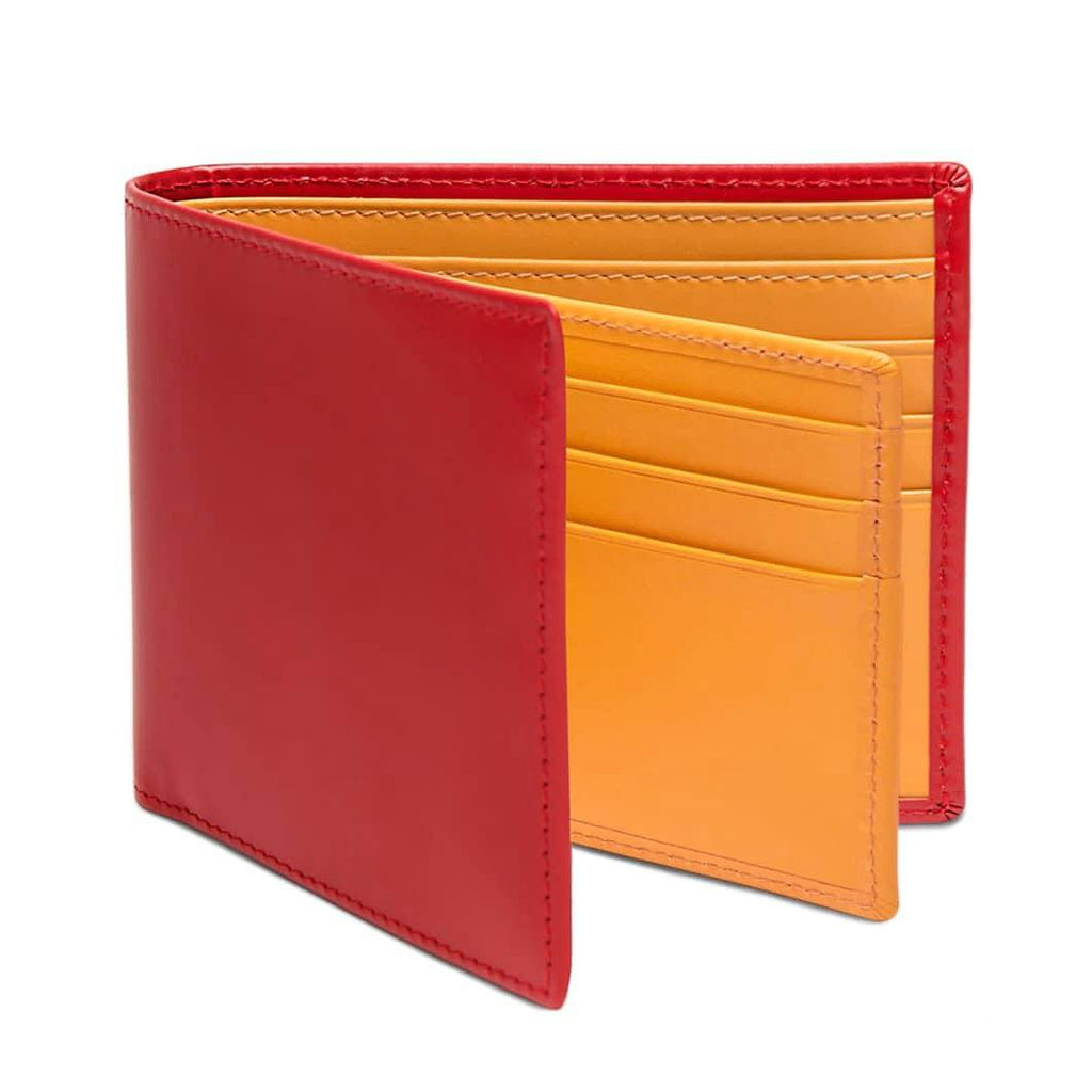 Ettinger Bridle Hide Billfold With 12 Credit Card Slots Leather Wallet Ettinger Red 