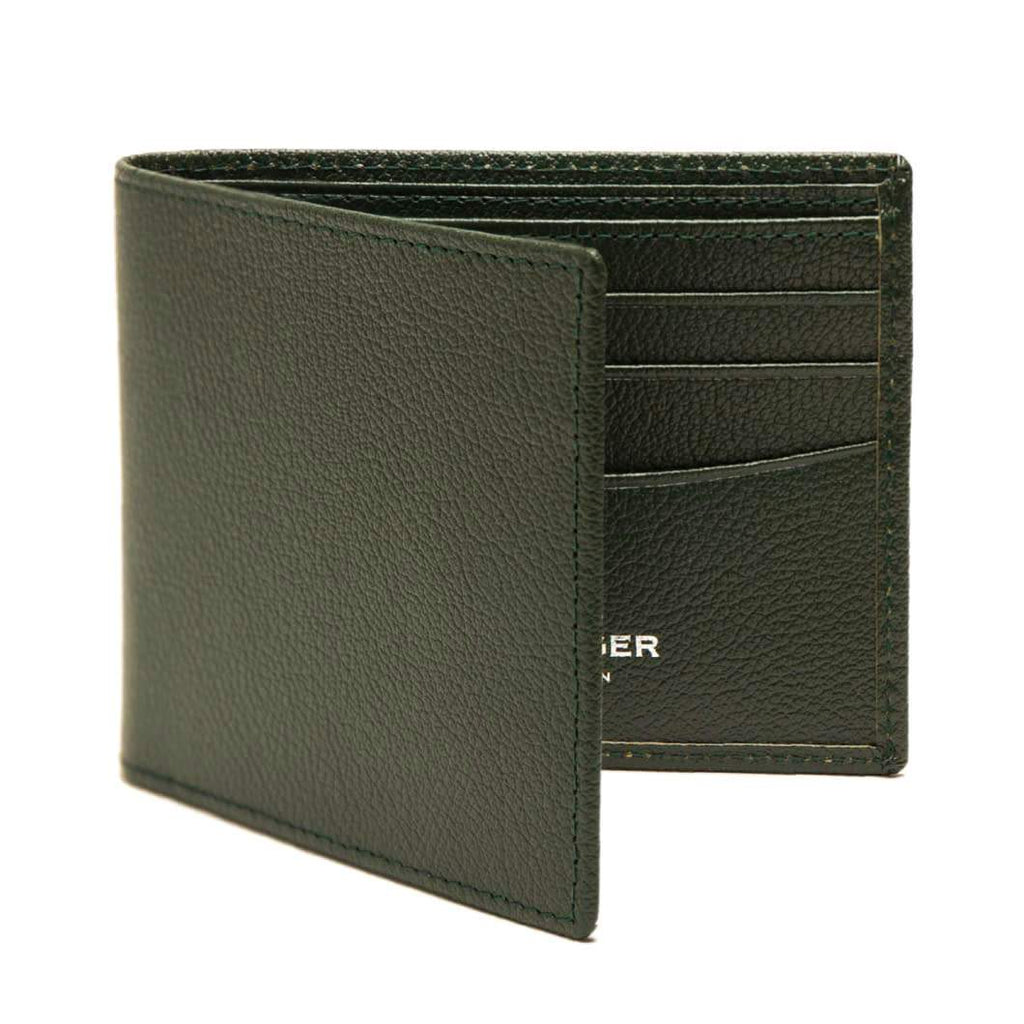 Ettinger Capra Billfold with 6 Credit Card Slots Leather Wallet Ettinger Forest Green 