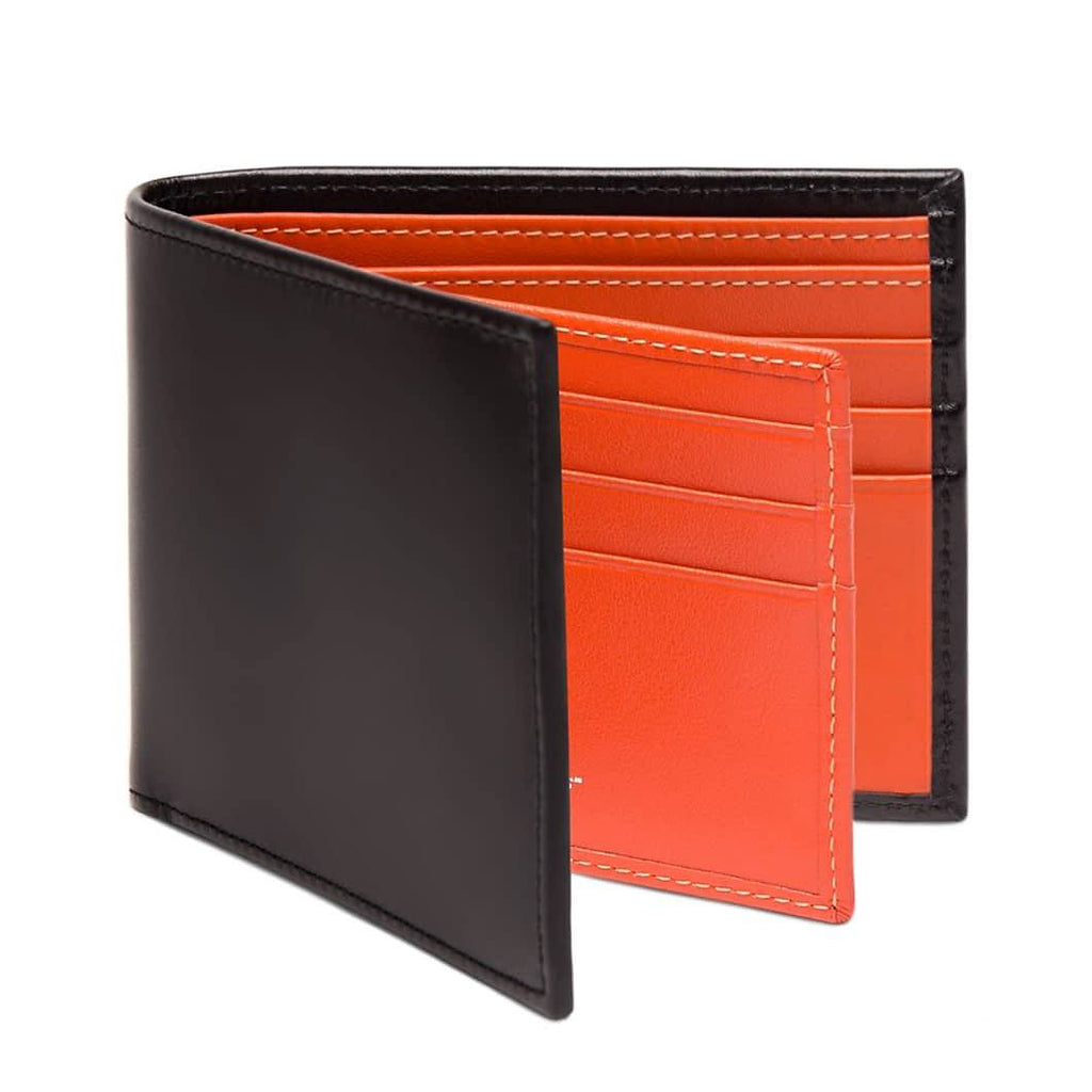 Ettinger Sterling Billfold Leather Wallet with 12 CC Slots Leather Wallet Ettinger Orange 