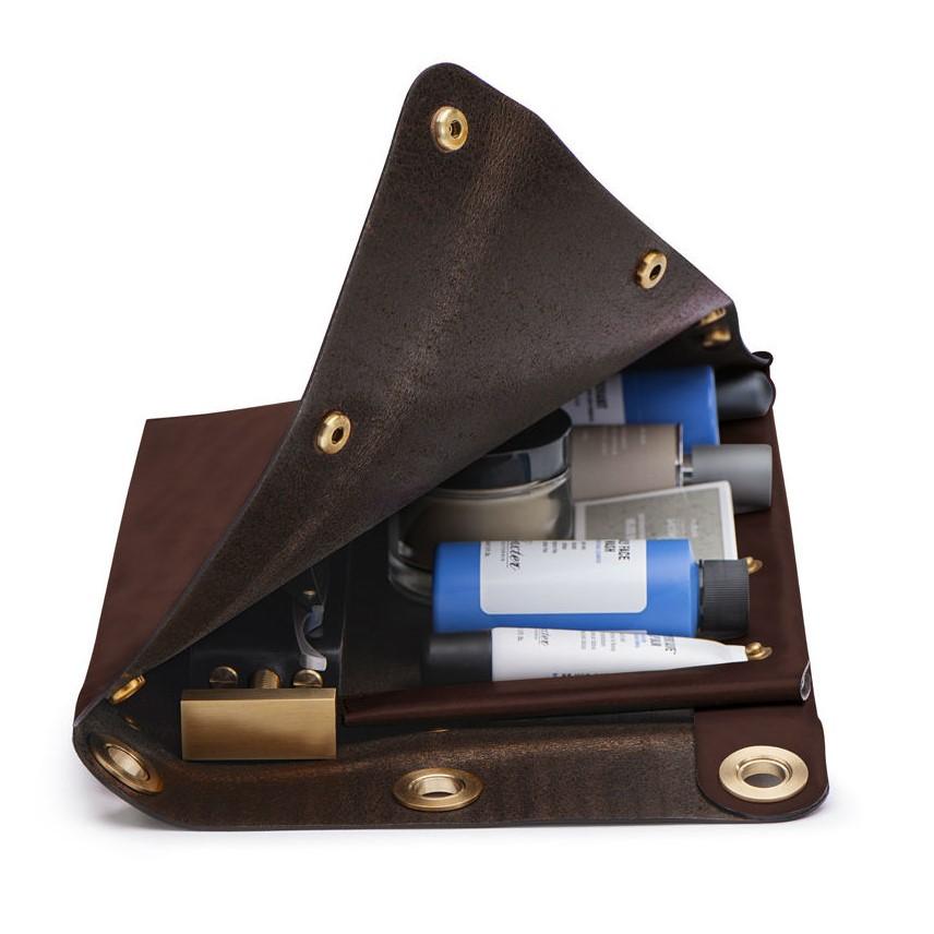 Ezra Arthur Flat Folio Dopp Kit Grooming Travel Case Ezra Arthur 