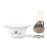 Fendrihan Porcelain Shaving Bowl and Classic Pure Grey Badger Shaving Brush with Metal Stand Set, Save $10 Shaving Set Fendrihan Black White 