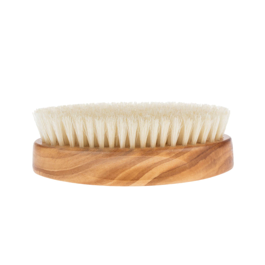 Men's Olivewood Military Hairbrush with Soft Light Bristles - Made in Germany Hair Brush Fendrihan 