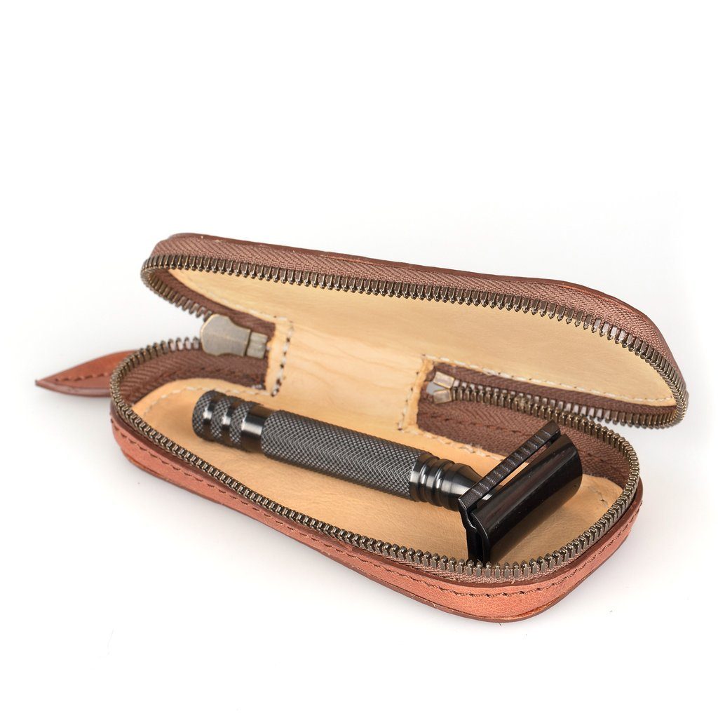 Fendrihan Ultimate Full Zip Leather Safety Razor Case by Ruitertassen Razor Case Fendrihan 