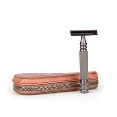 Fendrihan Leather Zip Safety Razor Case by Ruitertassen and Fendrihan Stainless Steel Razor, Save $10 Razor Case Fendrihan Ambassador Mk II PVD Coated 
