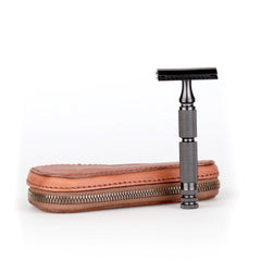 Fendrihan Leather Zip Safety Razor Case by Ruitertassen and Fendrihan Stainless Steel Razor, Save $10 Razor Case Fendrihan Adventurer Mk II PVD Coated 
