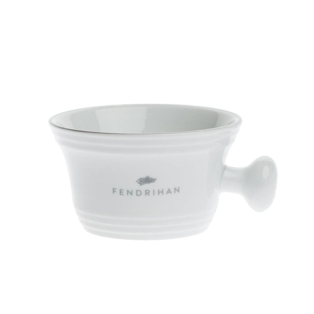 Fendrihan Porcelain Shaving Mug, Hand-Painted Rim Shaving Mug Fendrihan Grey 