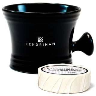 Large Apothecary Shaving Mug + Fendrihan Shaving Soap, Save $12 Shaving Mug Fendrihan Coconut & Vanilla Black 