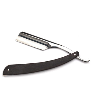 Gold Dollar W60 French Point Straight Razor 6/8", Ebony Wood Handle Straight Razor Gold Dollar 