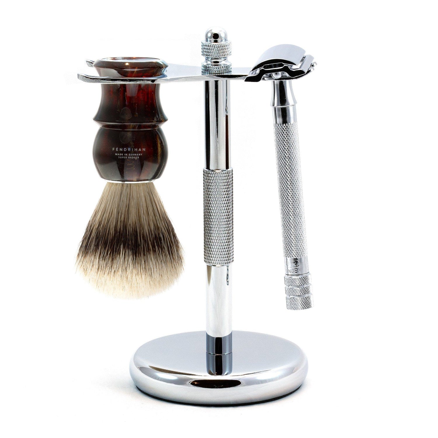 Merkur 23C Long-Handle 3-Piece Classic Wet-Shaving Kit, Save $25 Shaving Kit Fendrihan Tortoise 