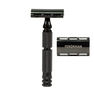 Fendrihan Black Full PVD Coated Stainless Steel Razor with Glossy Head Double Edge Safety Razor Fendrihan 