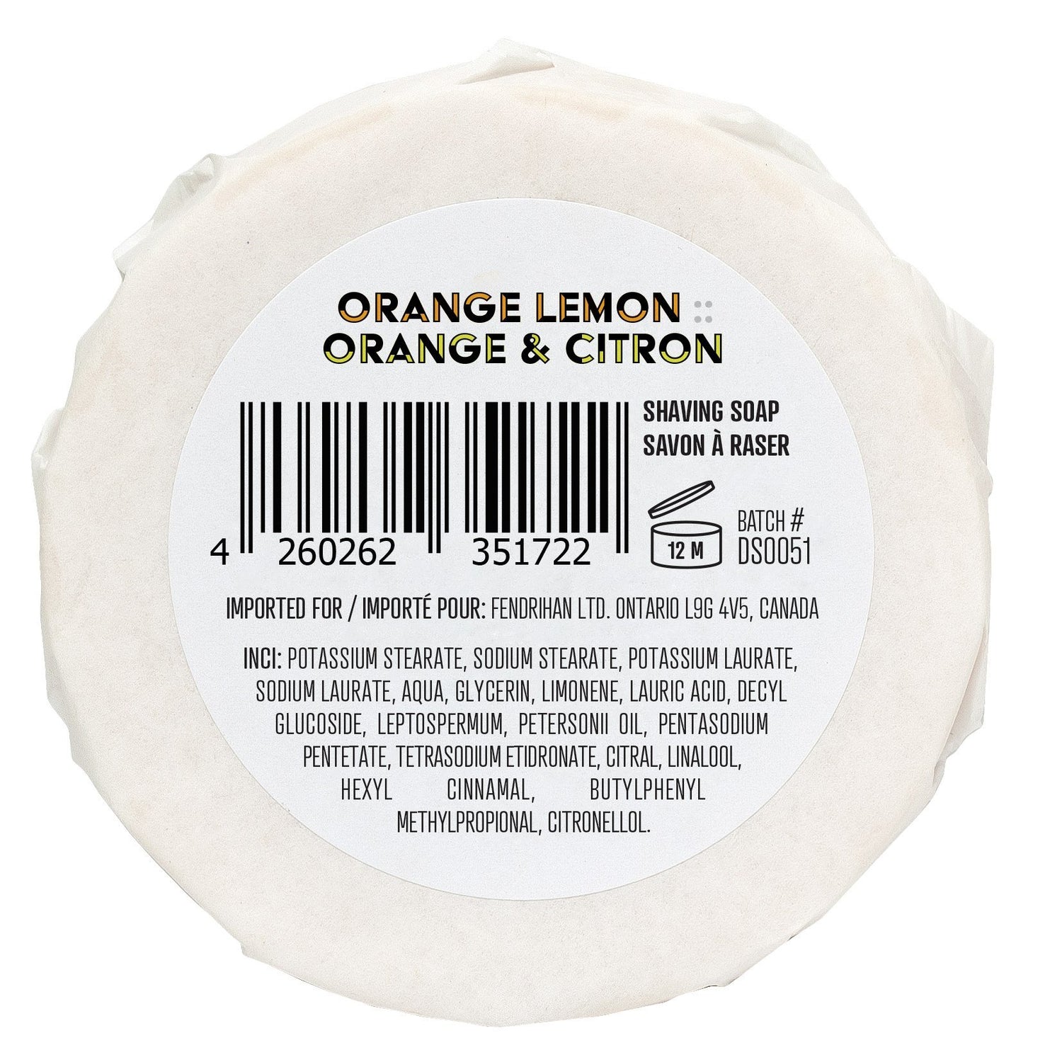 Fendrihan Lemon Soda Shaving Soap, 135 g Shaving Soap Refill Fendrihan 