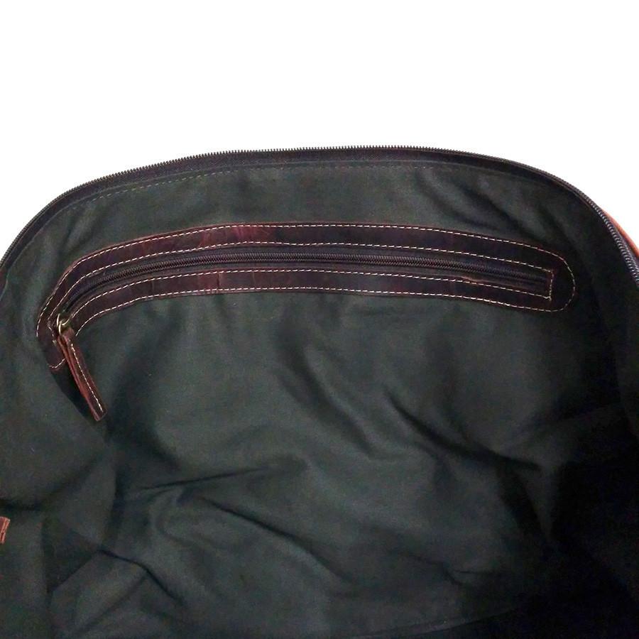 Fendrihan Arizona Aged Leather Travel Bag, Brandy Leather Briefcase Fendrihan 