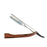 Focus R21 Inox Color Shavette Straight Razor, Stainless Steel, Made in Italy Shavette Focus Wood Grain 