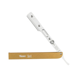 Focus Slim AL Aluminum Replaceable Blades Straight Razor, Made in Italy Shavette Focus Gold 