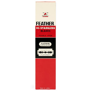 100 Black Feather Double-Edge Safety Razor Blades Razor Blades Feather 