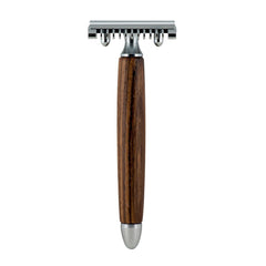 Fatip Wood Safety Razor Double Edge Safety Razor Fatip Zebra Wood Open 