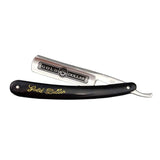 Gold Dollar 66 Round Point Straight Razor 6/8", Black Handle Straight Razor Gold Dollar 