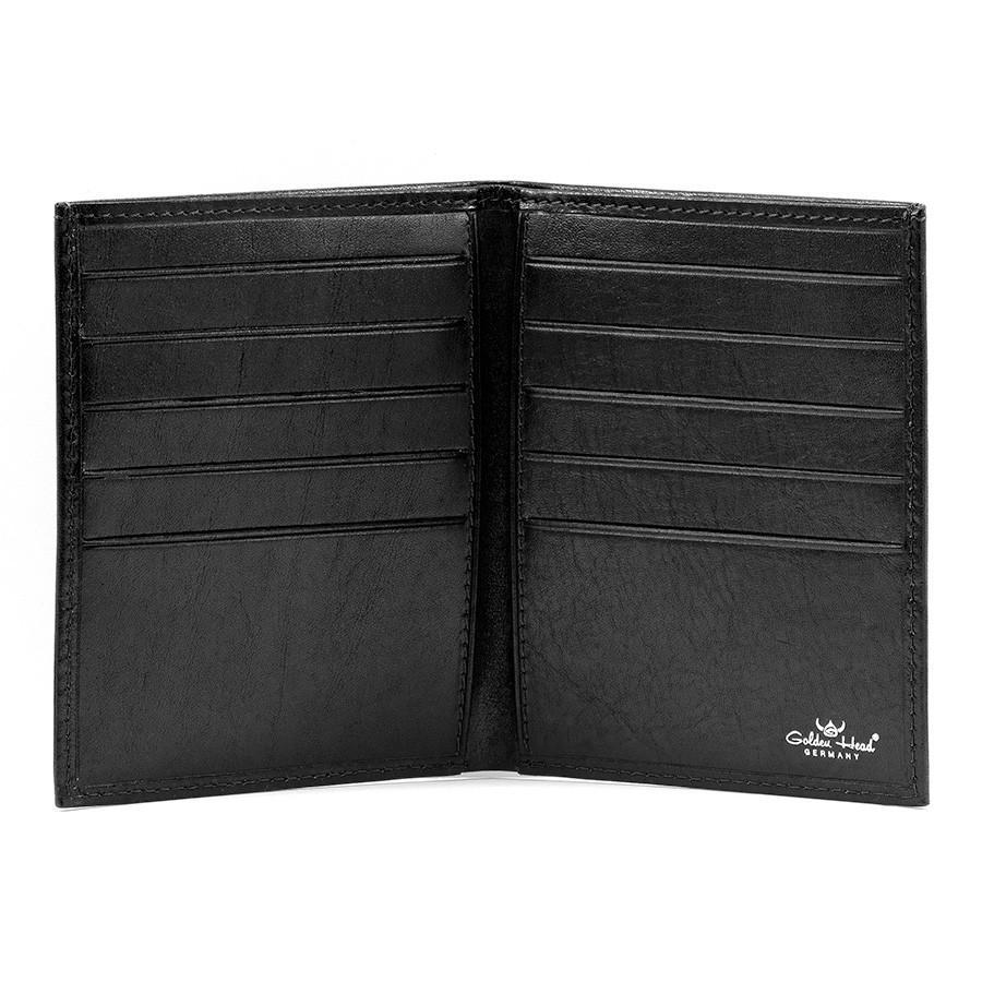 Golden Head Colorado Leather Billfold with 10 Credit Card Slots Leather Wallet Golden Head Black 