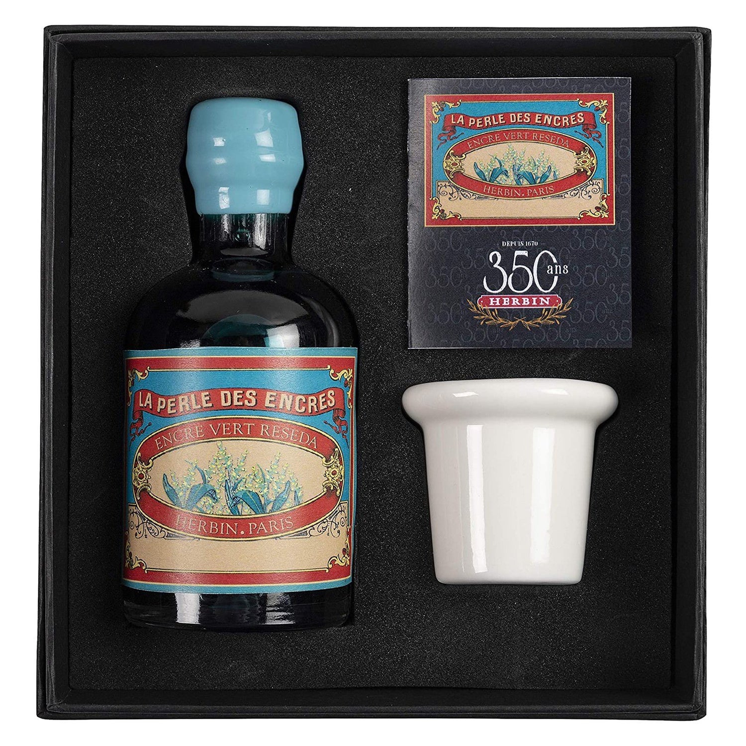 J. Herbin 350th Anniversary Fountain Pen Ink Set Ink Refill J. Herbin Reseda Green 