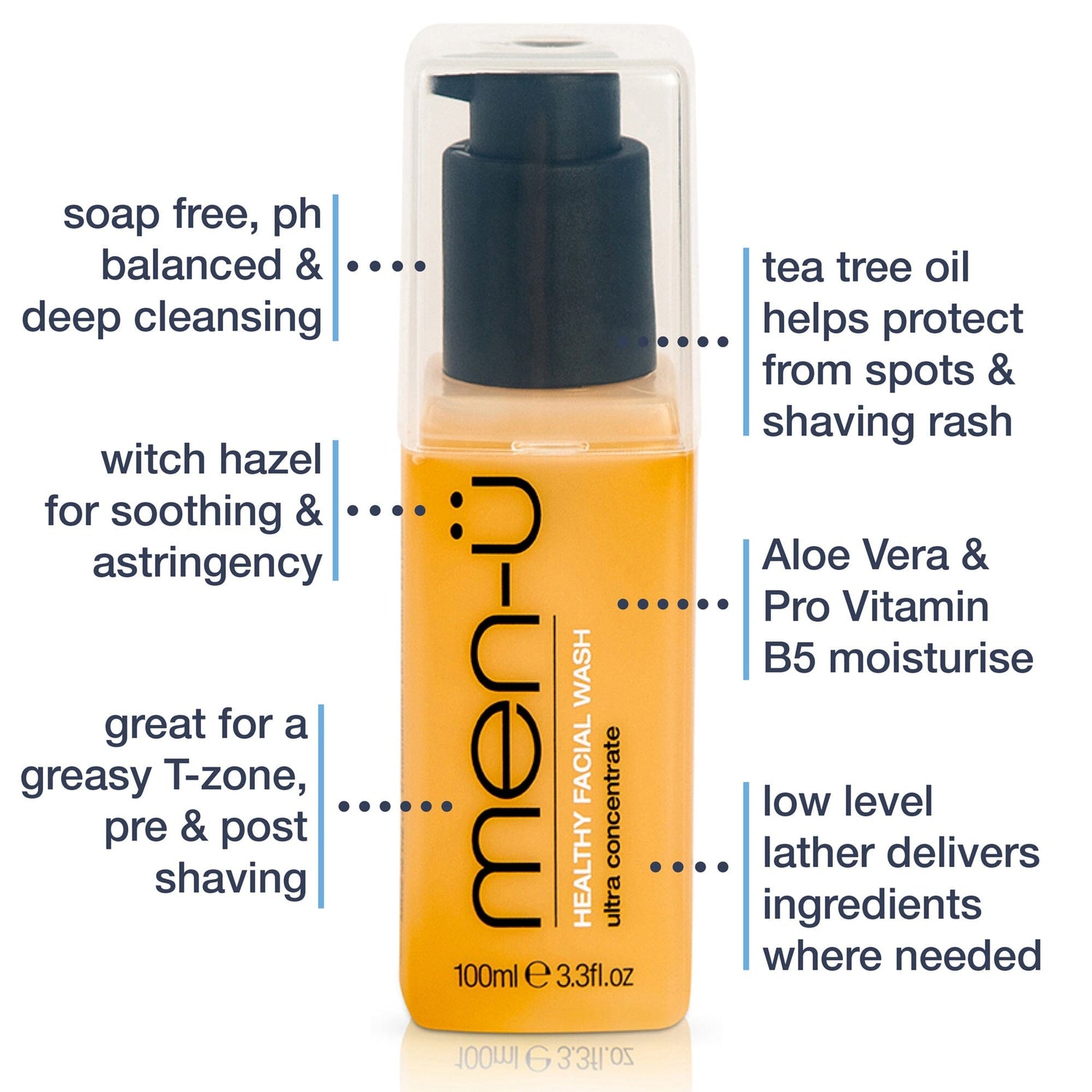 men-u Ultra Concentrated Healthy Facial Wash Facial Care Men-U 