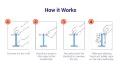 Fendrihan Adjustable Shaving Brush & Razor Stand Shaving Stand Fendrihan 