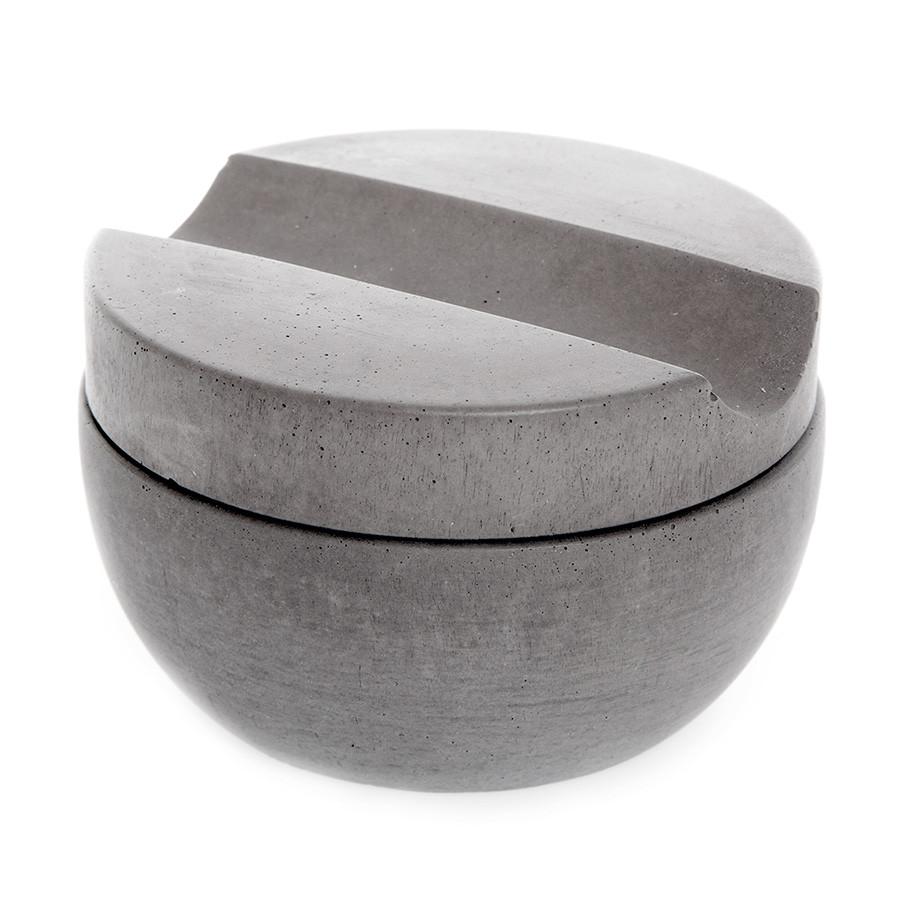 Iris Hantverk Concrete Bowl and Lid with Muhle Sandalwood Shaving Soap Shaving Soap Iris Hantverk Light Grey 