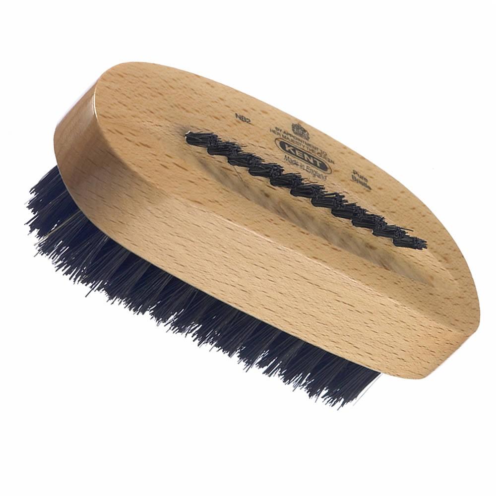 Kent Beech Wood Nail Brush, Light or Dark Bristles Nail Brush Kent Dark 