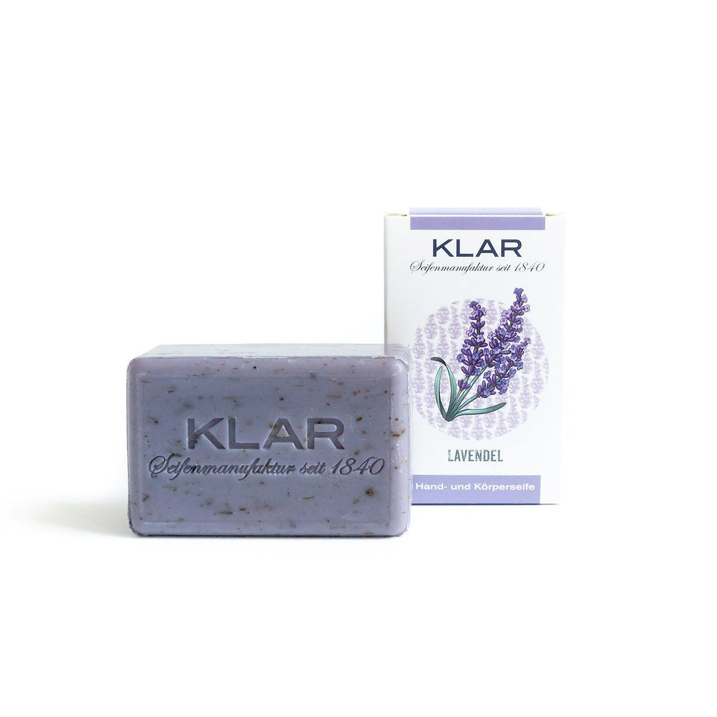 Klar's Classic Hand Size Soap, Palm Oil-Free Body Soap Klar Seifen Lavender 