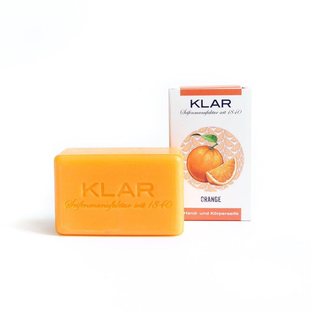 Klar's Classic Hand Size Soap, Palm Oil-Free Body Soap Klar Seifen Orange 