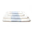 Kontex Flax Line Organic Towel, Ivory with Stripes Towel Japanese Exclusives Washcloth (35 x 35 cm) Blue 