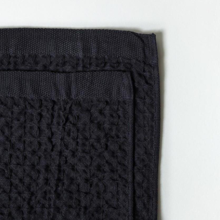 Kontex Lattice Linen Towel, Charcoal Towel Japanese Exclusives 