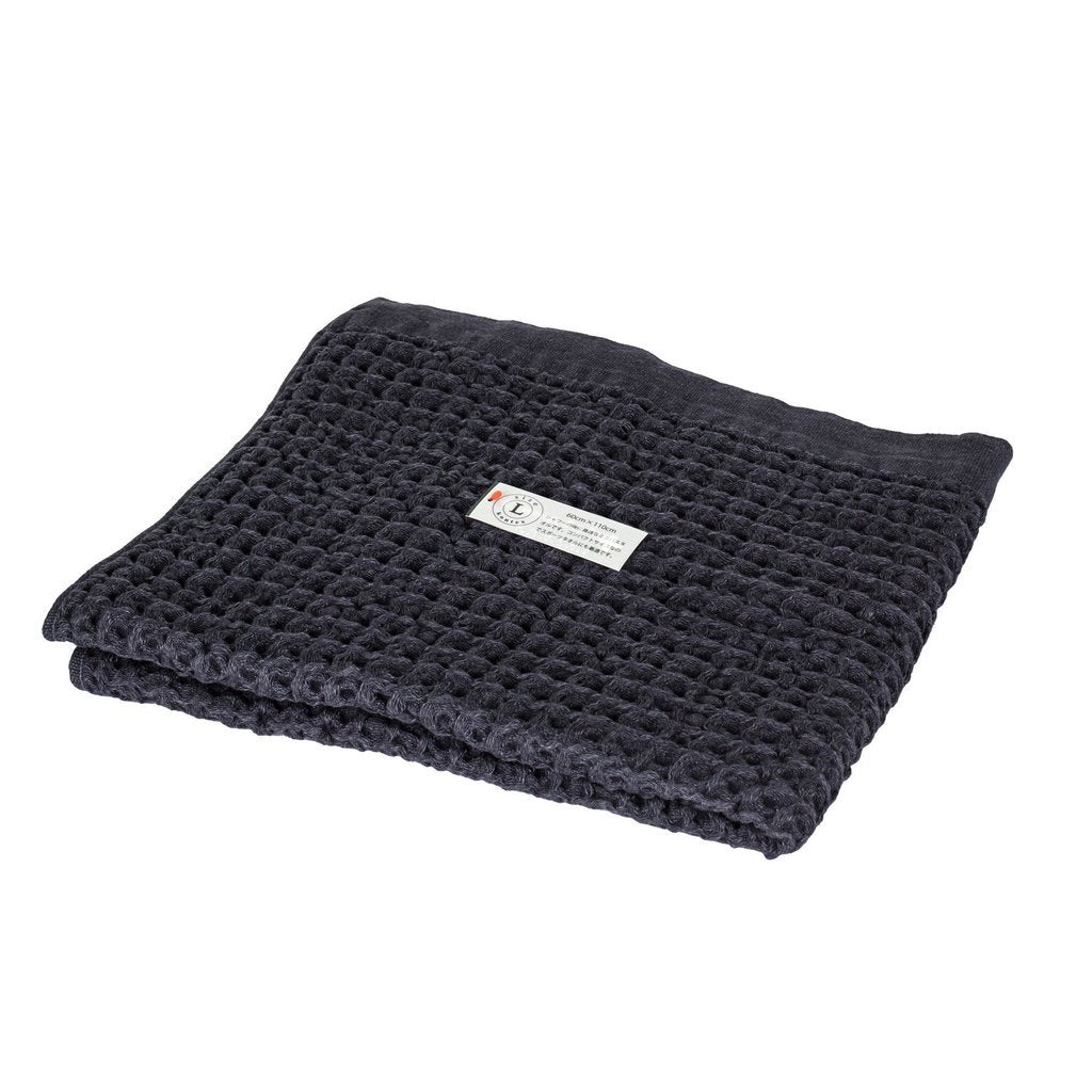 Kontex Cotton Lattice Towel Towel Japanese Exclusives Bath Towel (58 x 107 cm) Navy 