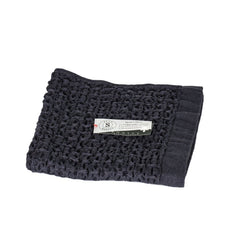 Kontex Cotton Lattice Towel Towel Japanese Exclusives Washcloth (36 x 36 cm) Navy 