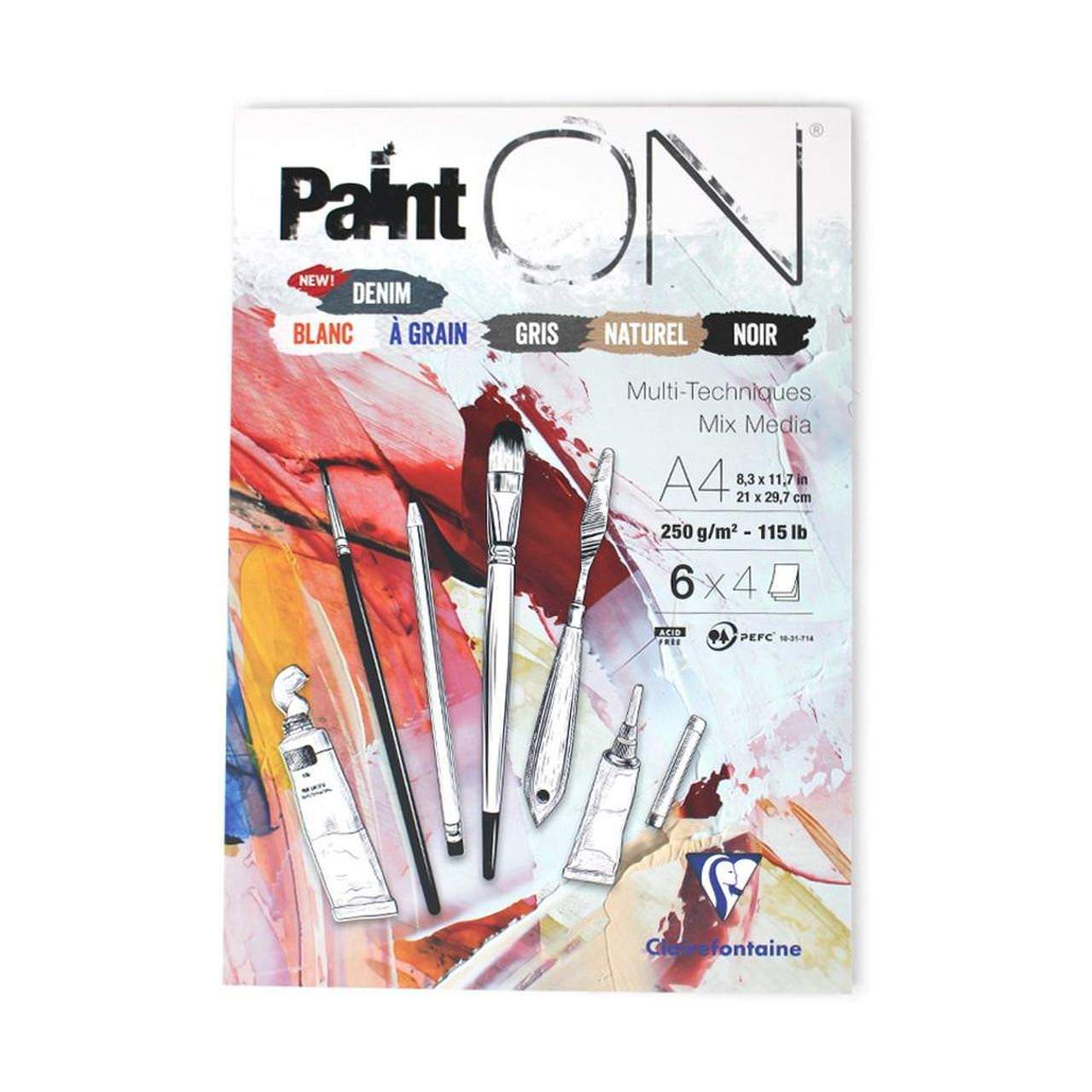 Clairefontaine 6-Colour Paint’On Drawing Paper Pad Notepad Clairefontaine 