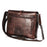 Leonhard Heyden Roma Leather Messenger Bag with 14" Laptop Compartment, Brown Leather Briefcase Leonhard Heyden 