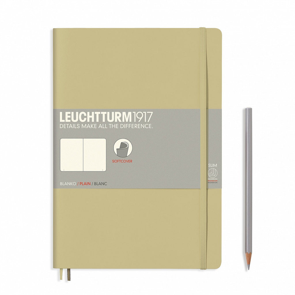 Leuchtturm1917 Composition Soft Cover Notebook, Sand, Plain Notebook Leuchtturm1917 