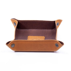 Manufactus Catch All Leather Tray Leather Tray Manufactus by Luca Natalizia Brown 