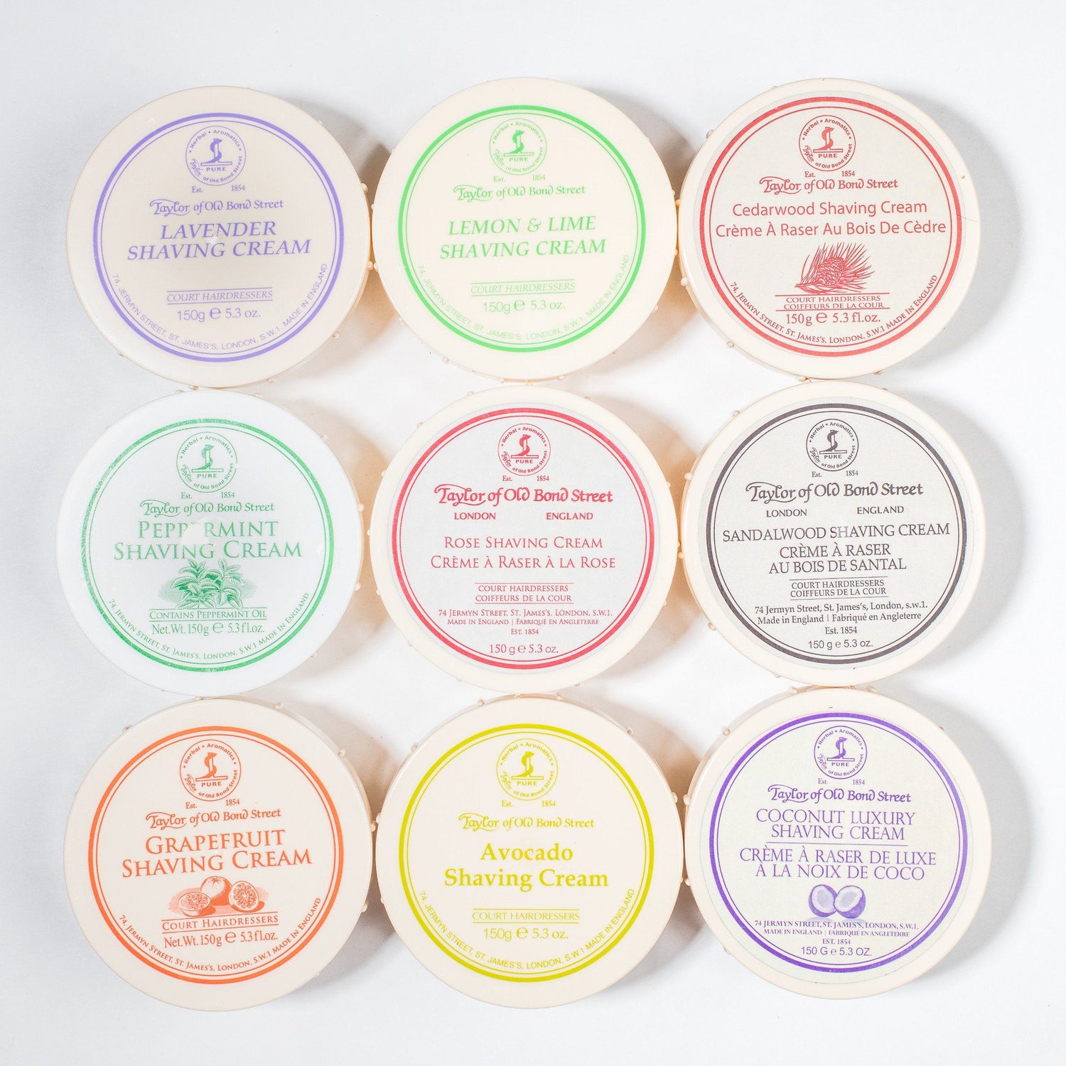 Taylor of Old Bond Street Shaving Cream Bowl, Peppermint Shaving Cream Taylor of Old Bond Street 