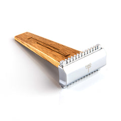 MAG T 'EL Clasico' Open Comb Double Edge Safety Razor, Bamboo Handle Double Edge Safety Razor MAG T 
