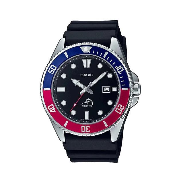 CASIO MDV106 Series Classic Men’s Analog Watch Watch Casio Blue/Red 