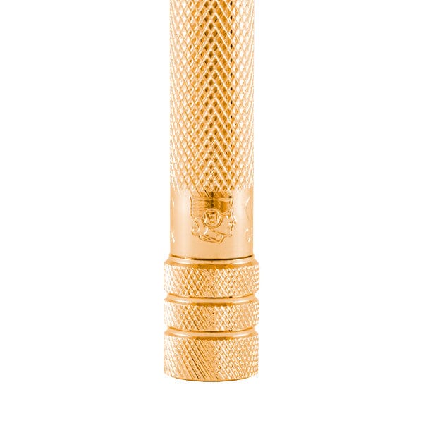 Merkur 24G PVD Coated Extra-Long Handle Double Edge Safety Razor, Rose Gold Double Edge Safety Razor Merkur 