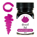 Monteverde Fountain Pen Ink Bottles, Gemstone Collection Ink Refill Monteverde Garnet 