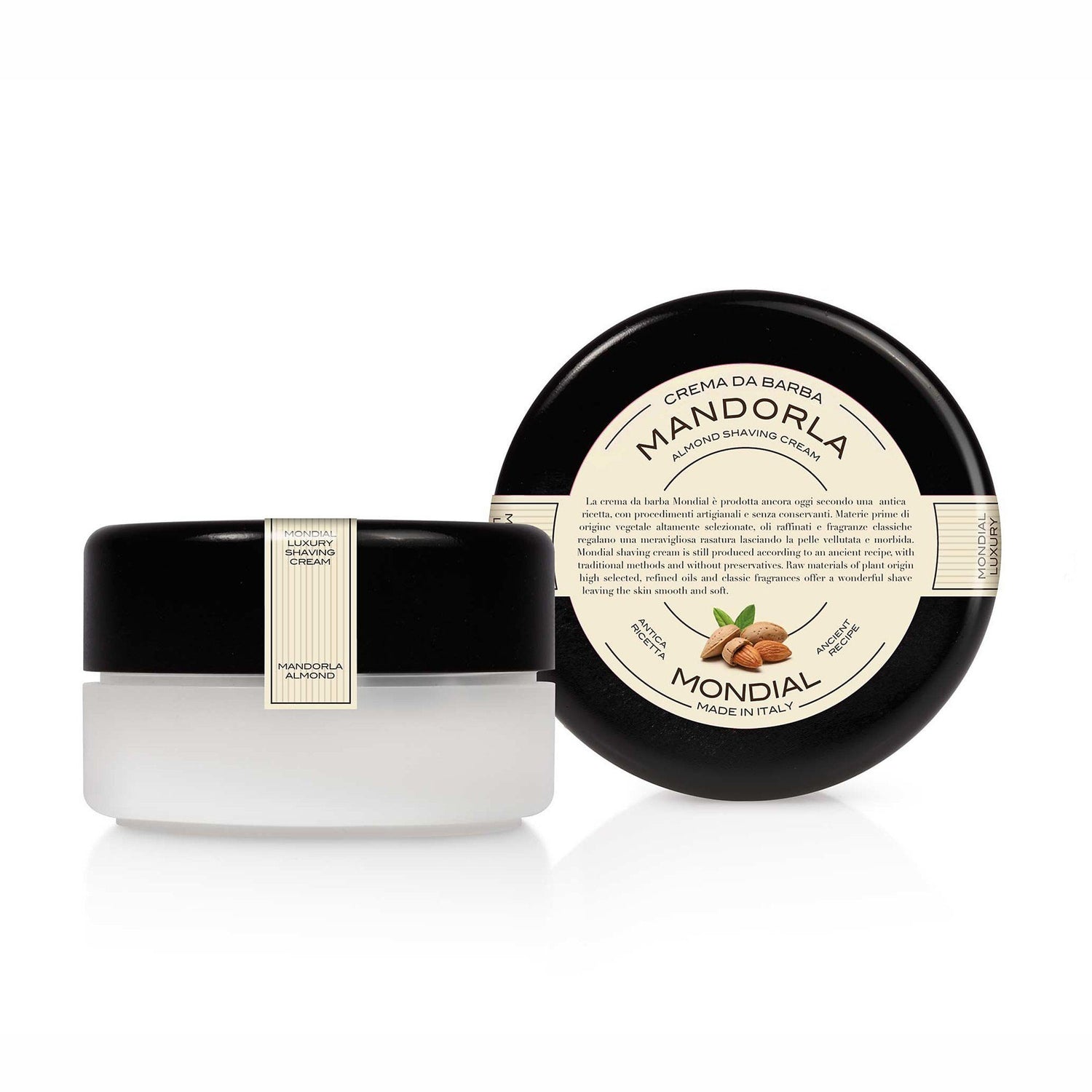 Mondial Luxury Bicolour Shaving Cream Shaving Cream Mondial Almond 