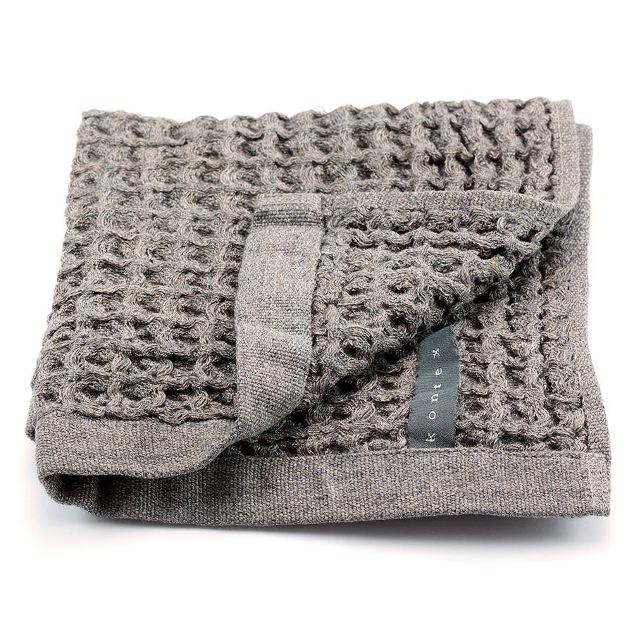 Kontex Cotton Lattice Towel, Grey Towel Japanese Exclusives Washcloth (36 x 36 cm) 