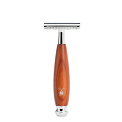 Muhle Vivo 4-Piece Shaving Set with Safety Razor and Pure Badger Brush, Plum Wood Shaving Set Muhle 