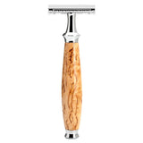 Muhle Purist R55 Double-Edge Classic Safety Razor, Karelian Burl Birch Wood Double Edge Safety Razor Discontinued 
