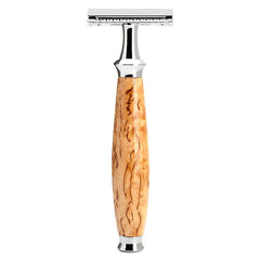 Muhle Purist R55 Double-Edge Classic Safety Razor, Karelian Burl Birch Wood Double Edge Safety Razor Discontinued 