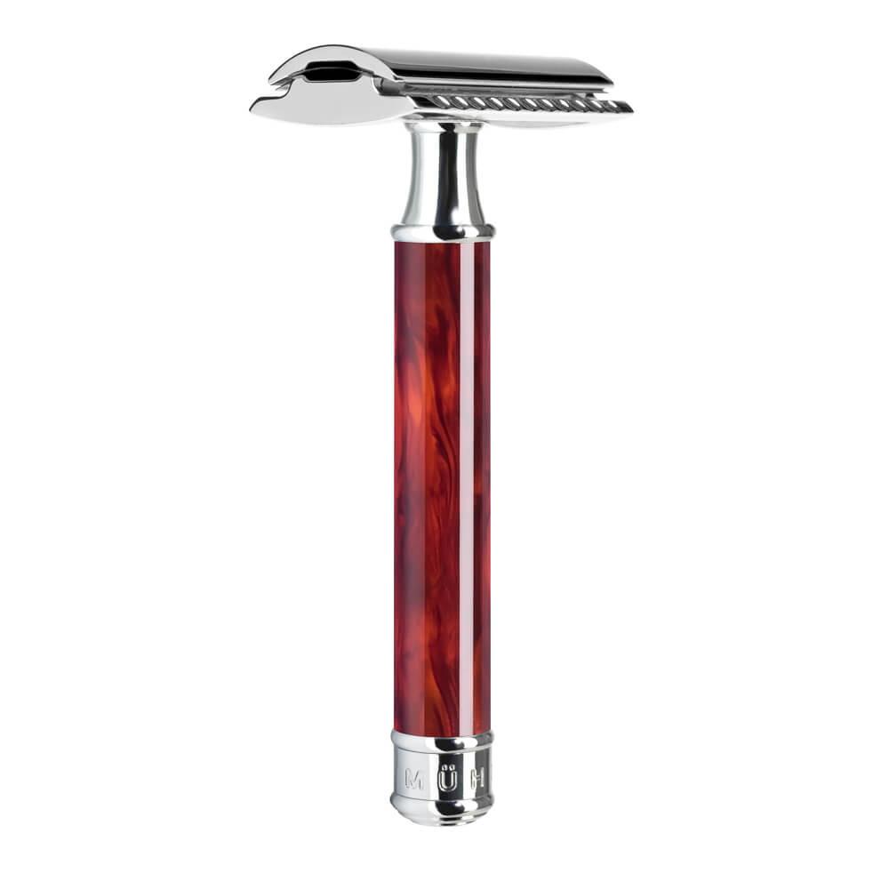 Muhle R108 Closed Comb Classic Safety Razor, Faux Tortoise Handle Double Edge Safety Razor Discontinued 