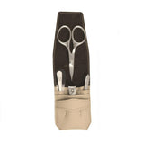 Niegeloh Solingen Café do Brazil M 4-Piece TopInox Manicure Set, Macchiato Leather Case Manicure Set Niegeloh Solingen 