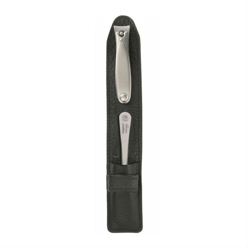 Niegeloh Capri XS 2-Piece Manicure Set, Black Leather Case Manicure Set Niegeloh Solingen 